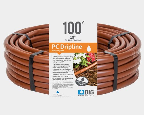 1/2″ PC Dripline, brown