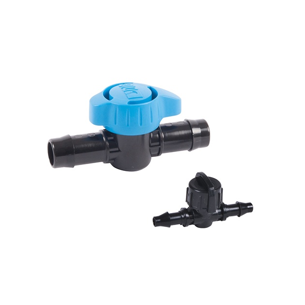 In-Line Shut-Off Valve Poly Tubing Irrigation Sprinkler System Barbed 1/2 in 